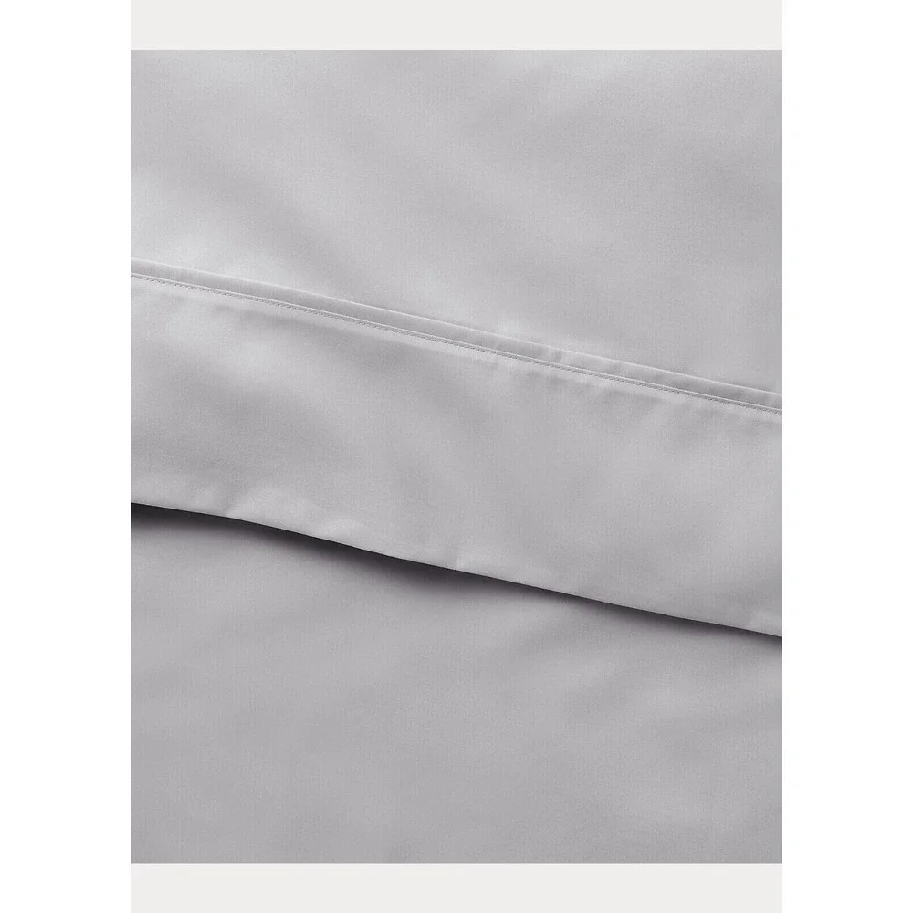 Ralph Lauren Home 464 Thread Count Percale Flat Sheet Queen Pale Flannel Grey
